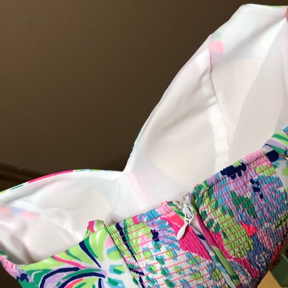 Lilly‎ Pulitzer Scarlet Stretch Dress Raise the Bar Pink Blue Size 0 - Picture 9 of 9